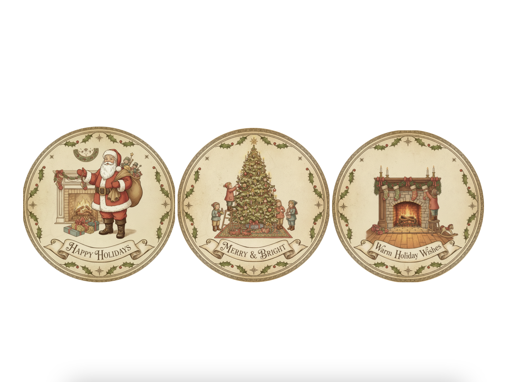 Three Soap Gift Box: Santa Claus, Fireplace, Christmas Tree