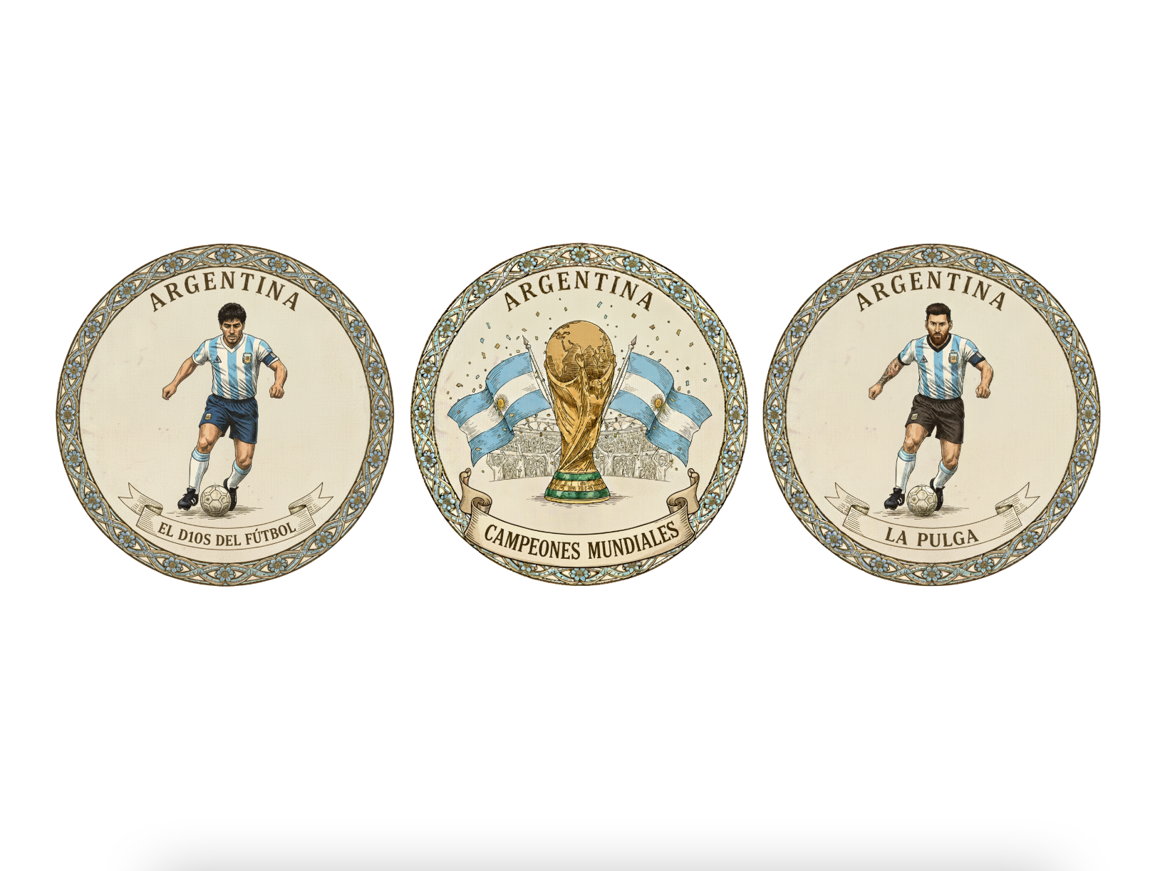 Three Soap Gift Box: El D10s del Fútbol, Campeones Mundiales, La Pulga