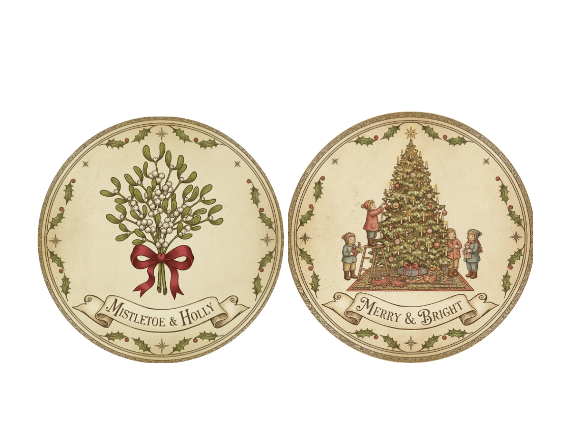 Two Soap Gift Box: Christmas Tree and Mistletoe and Holy