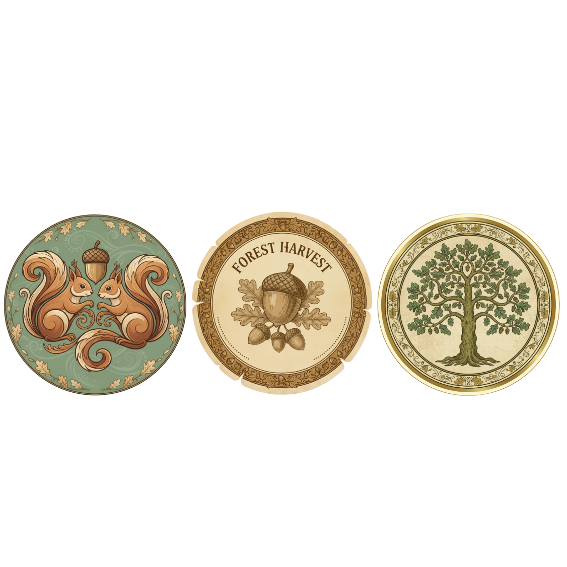 Three Soap Gift Box: Squirrels, Forest Harvest, Oak Tree