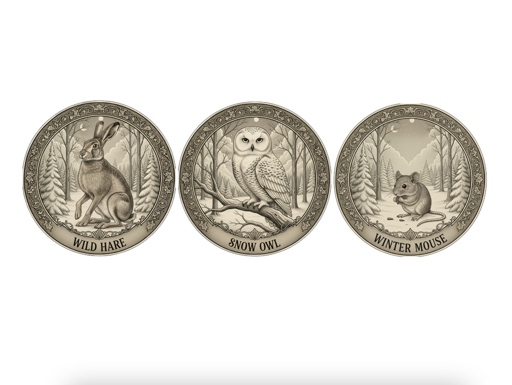 Three Soap Gift Box: Snow Owl, Winter Mouse, Wild Hare