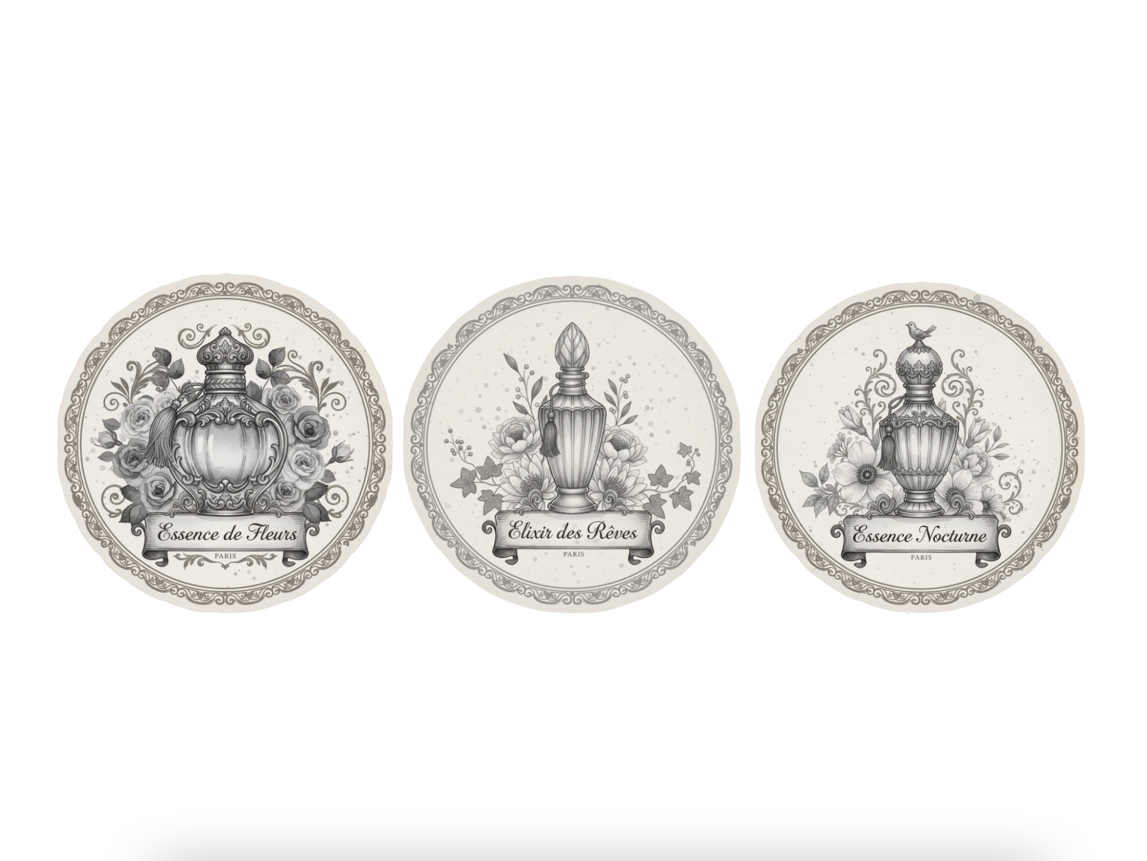 Three Soap Gift Box: Essence Nocturne, Elixir de Rêves, and Essence de Fleurs