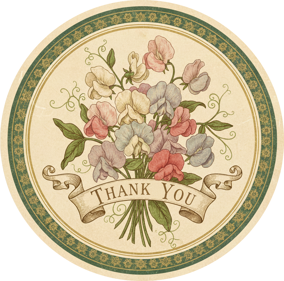 Sweat Peas Thank You